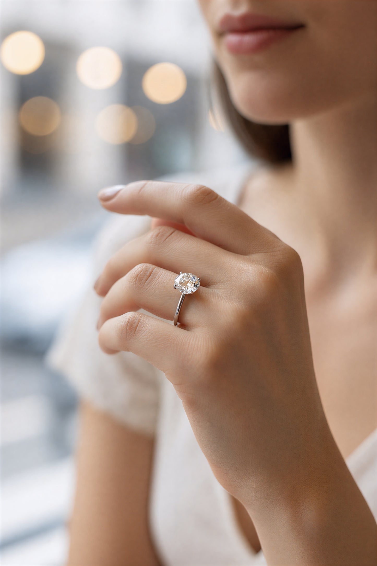Round-Cut Diamond Engagement Ring