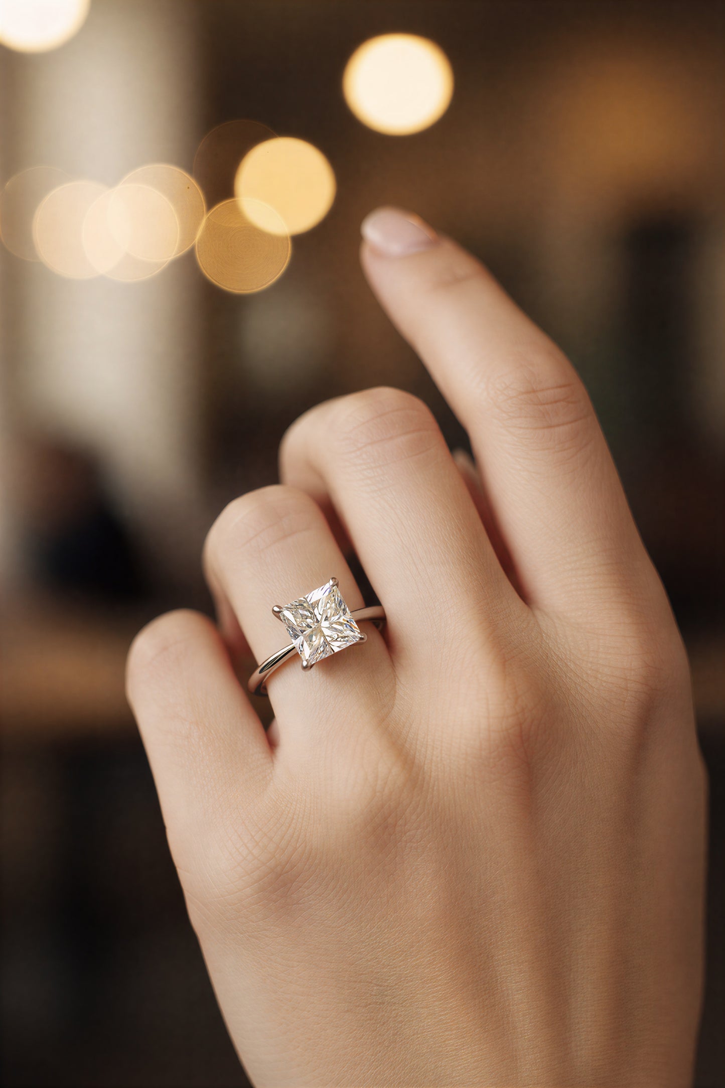 Princess-Cut Diamond Engagement Ring