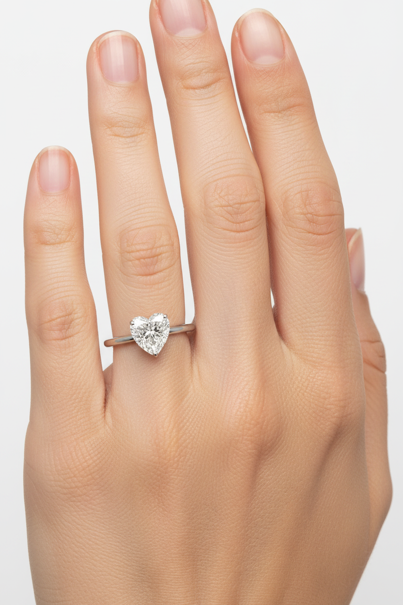 Heart-Cut Diamond Engagement Ring