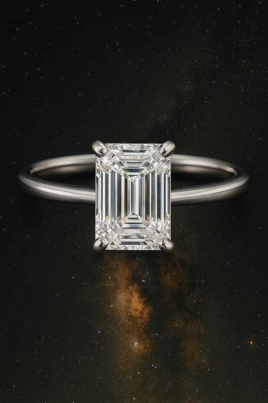 Emerald-Cut Diamond Engagement Ring