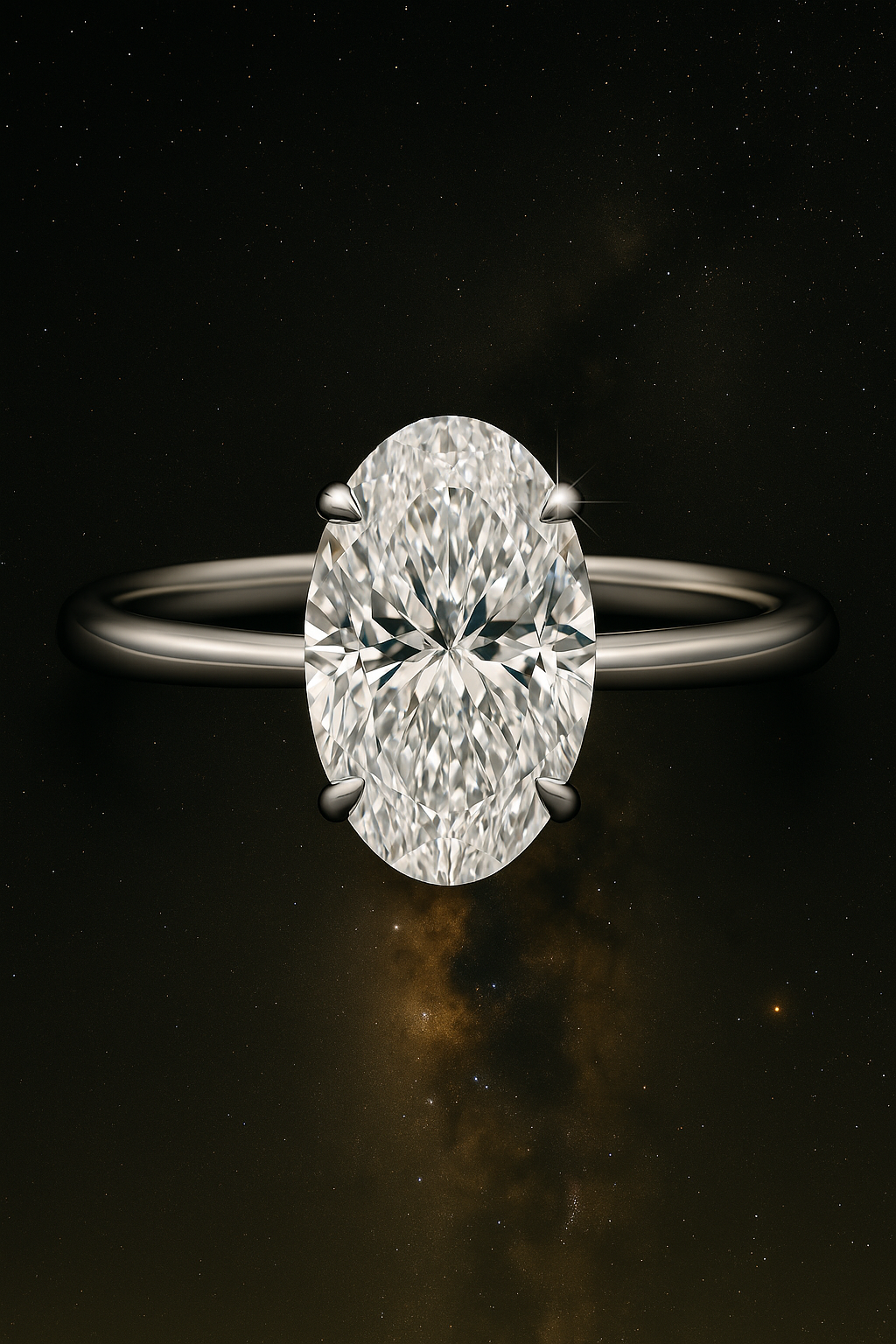 Oval-Cut Diamond Engagement Ring
