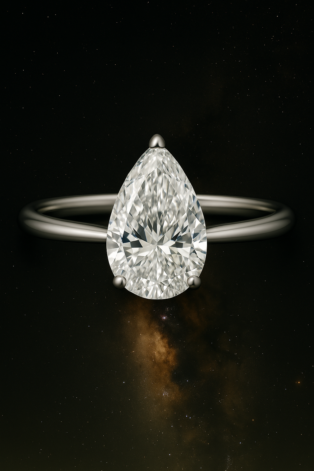 Pear-Cut Diamond Engagement Ring