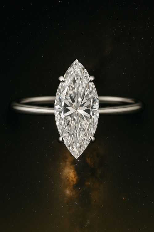 Marquise-Cut Diamond Engagement Ring