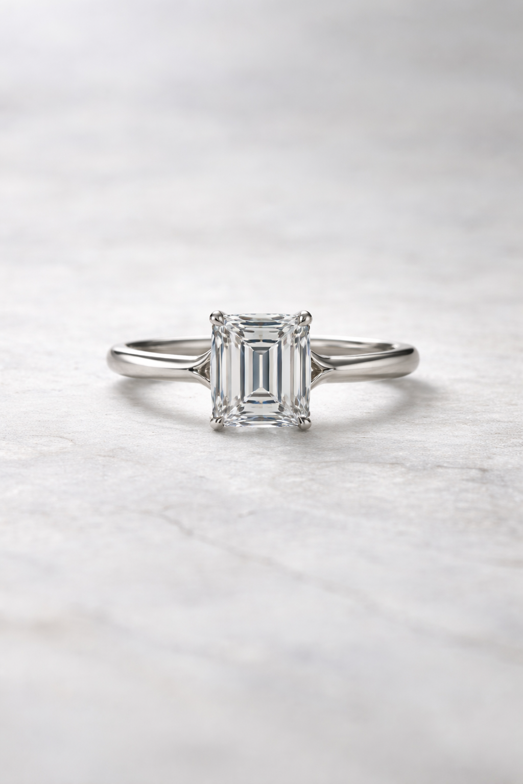 Emerald-Cut Diamond Engagement Ring