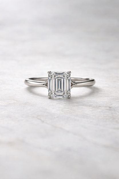 Emerald-Cut Diamond Engagement Ring