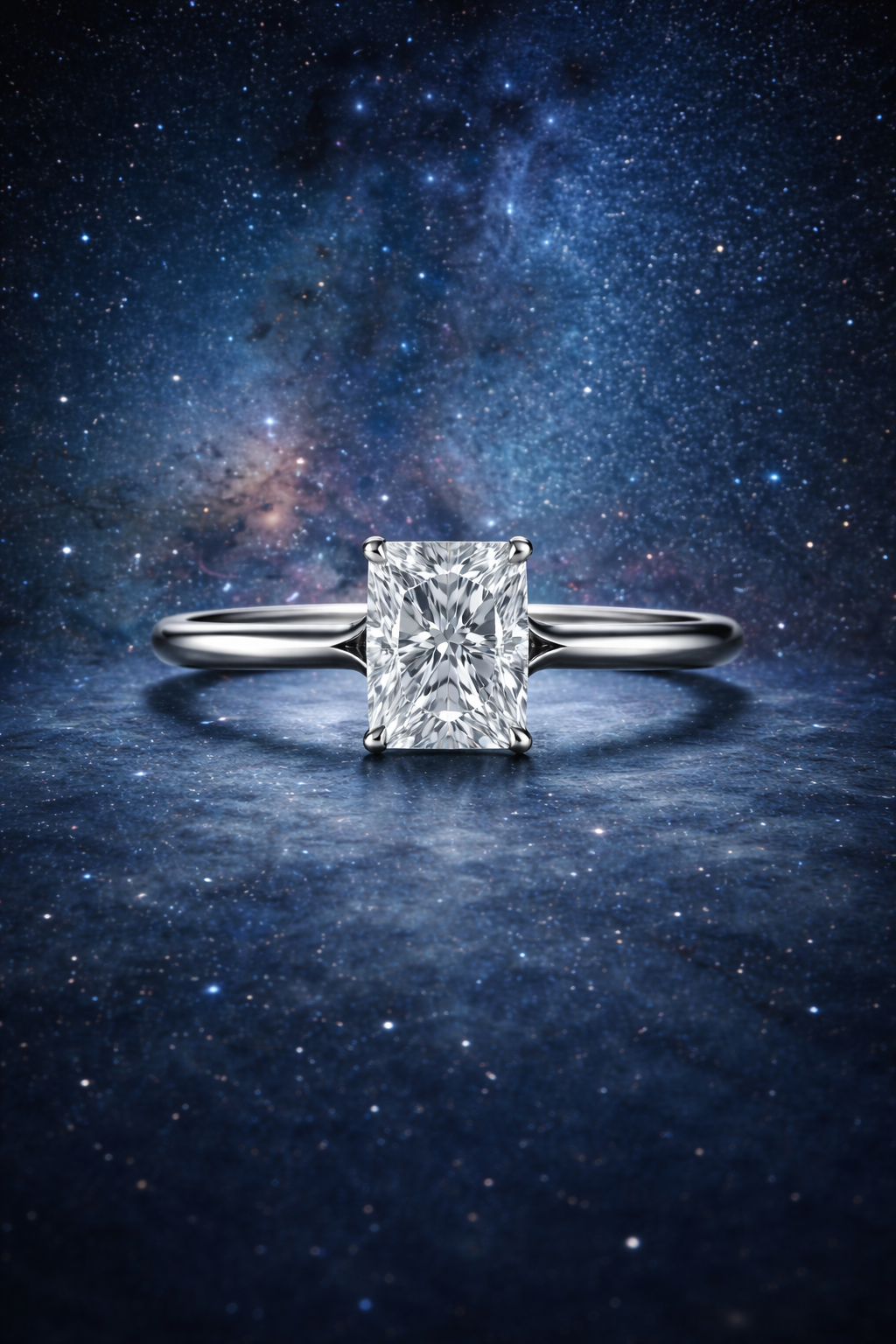 Emerald-Cut Diamond Engagement Ring