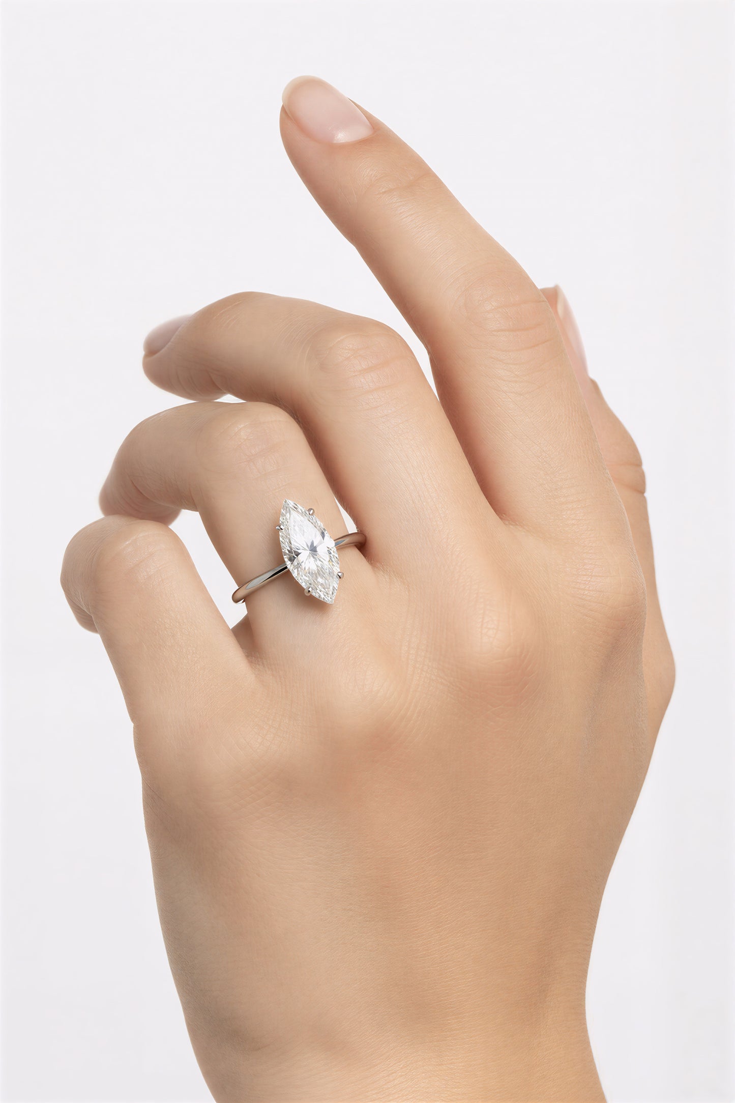 Marquise-Cut Diamond Engagement Ring