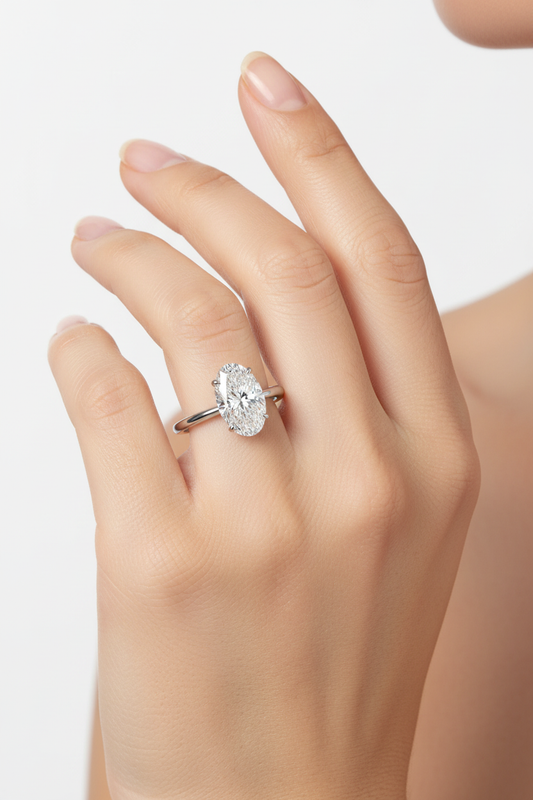Oval-Cut Diamond Engagement Ring