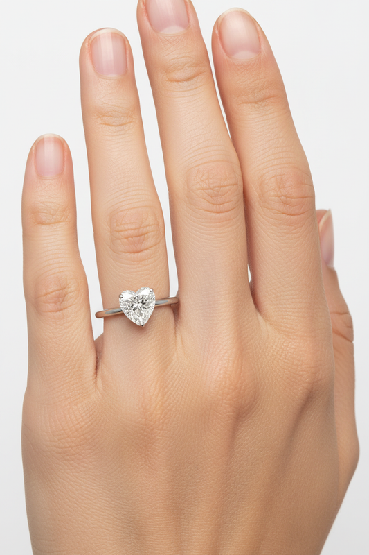 Heart-Cut Diamond Engagement Ring